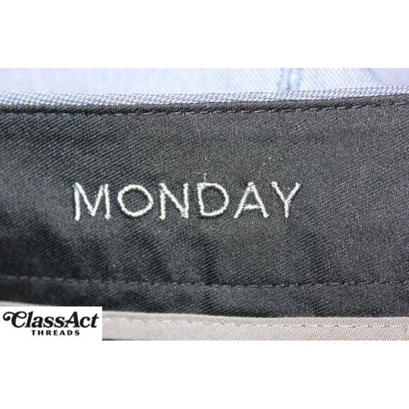 Bonobos Monday Pants Men Blue Flat Front Chino Slim Stretch Tag Sz 36X34 (36X32) - Picture 5 of 9